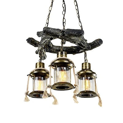 Suspension Bois Flotté de Style Américain