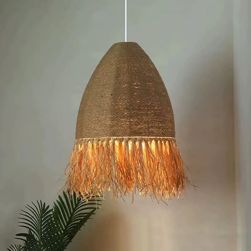 Suspension Paille de Style Rétro