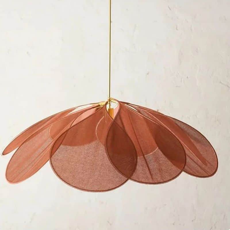 Suspension Pétale Design et Créative Effet Rotin