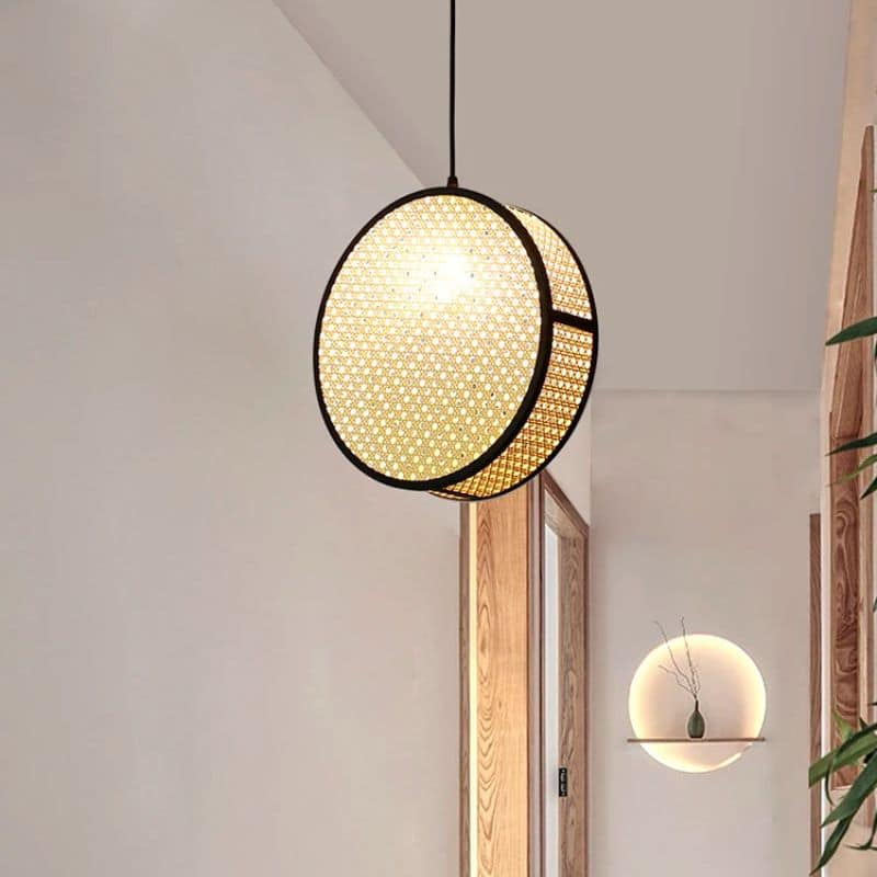 Suspension Rotin Créative au Style Moderne