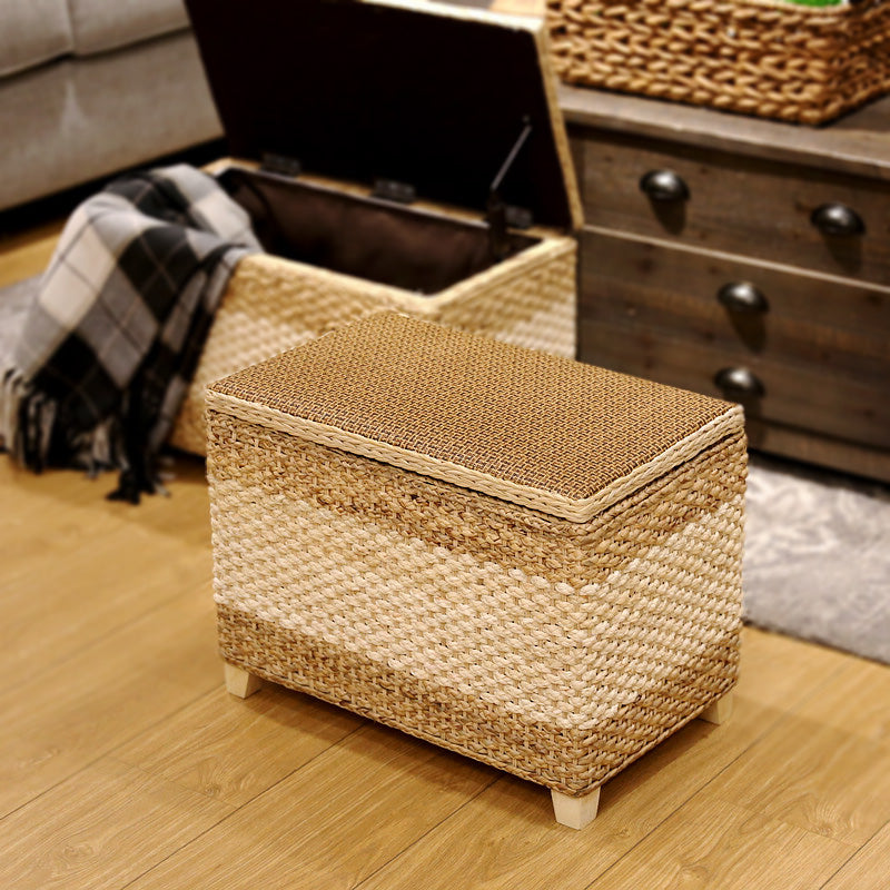 Tabouret de rangement rectangulaire