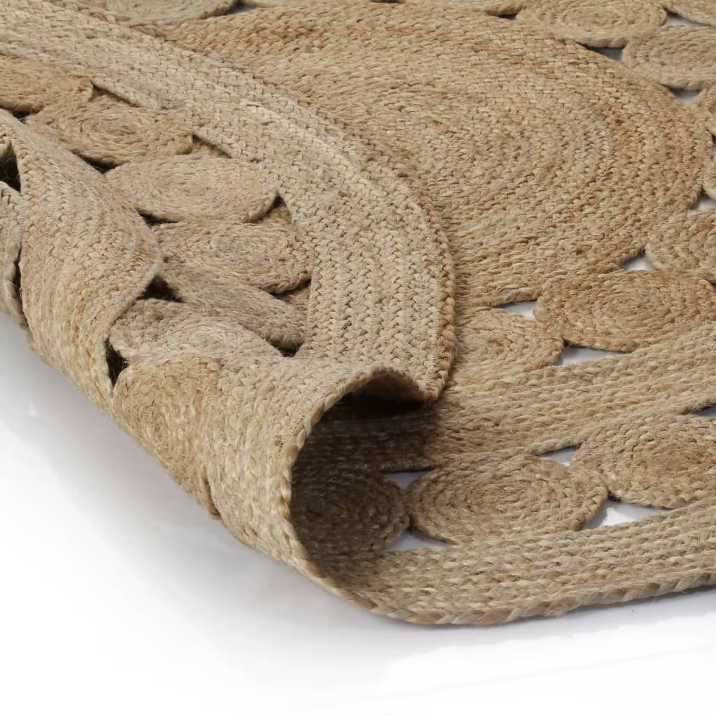 Tapis Effet Osier au Design Circulaire