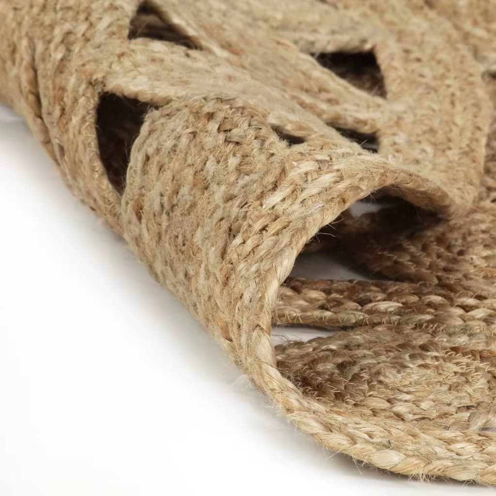 Tapis Effet Osier Rond en Jute