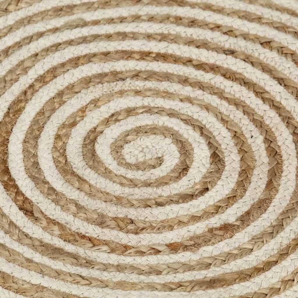Tapis Effet Osier Rond à Spirale