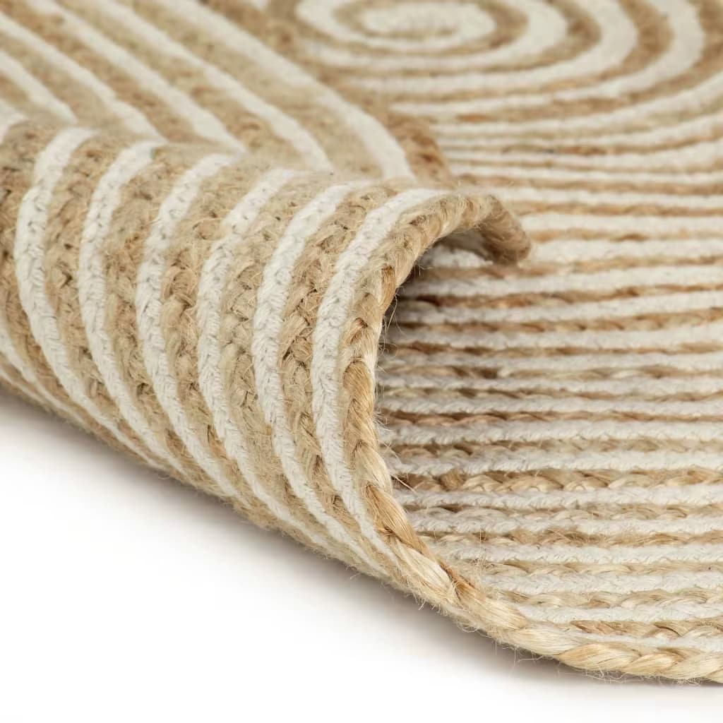 Tapis Effet Osier Rond à Spirale