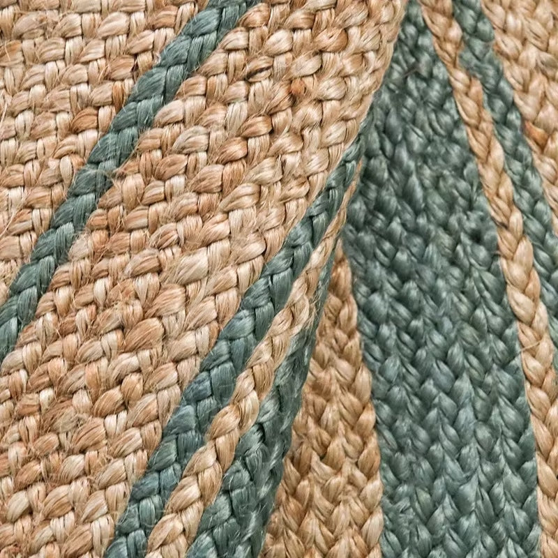 Tapis Effet Osier Rond et Traditionnel