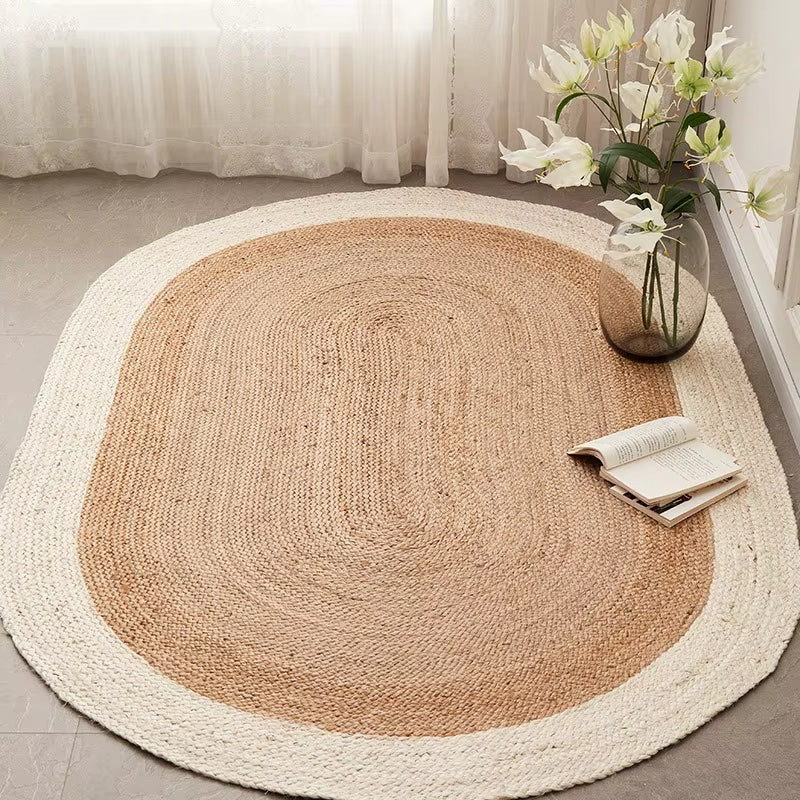 Tapis Effet Osier de Style Pastoral