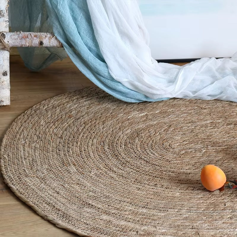 Tapis Osier Ovale et Artisanal