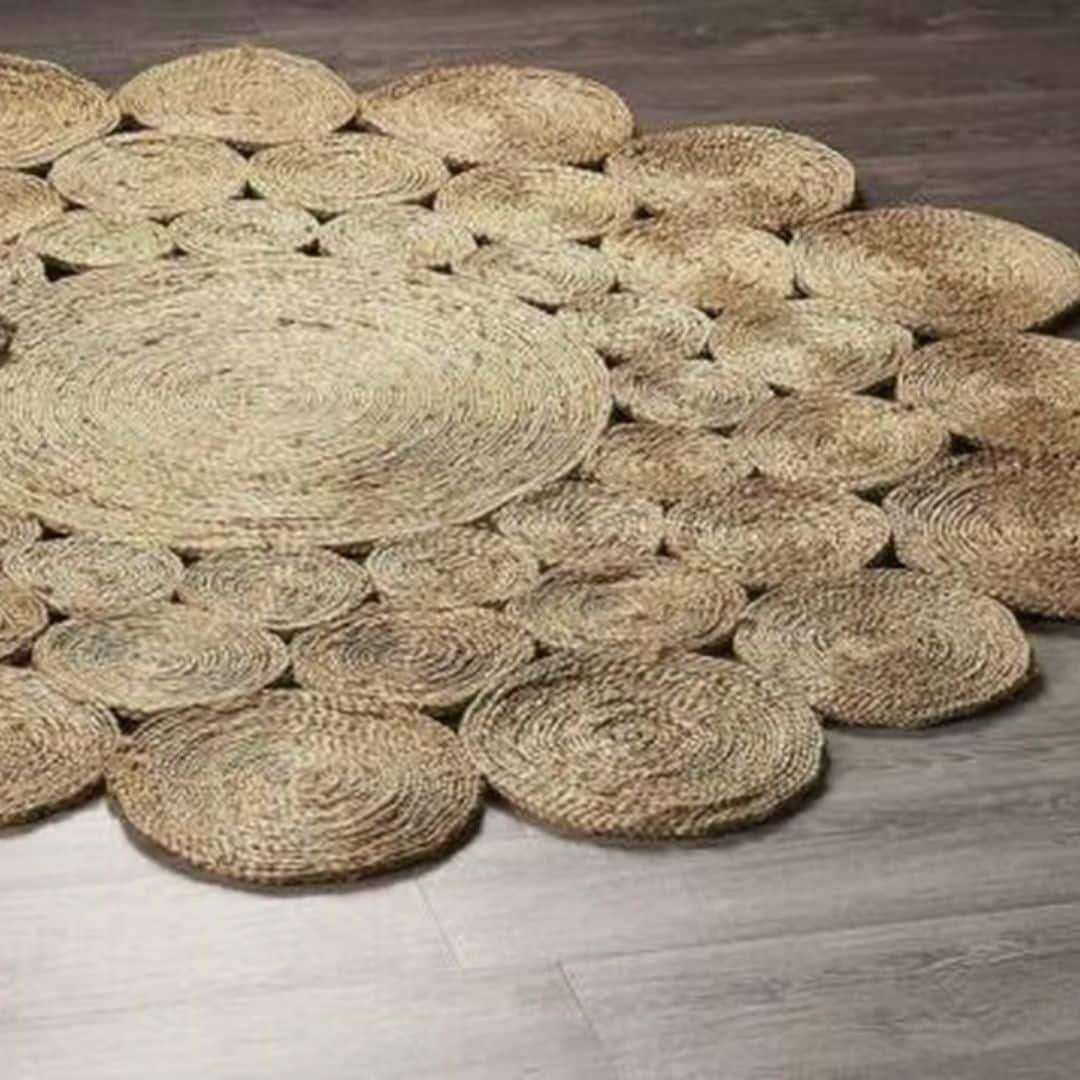 Tapis Osier Pastoral et Décoratif