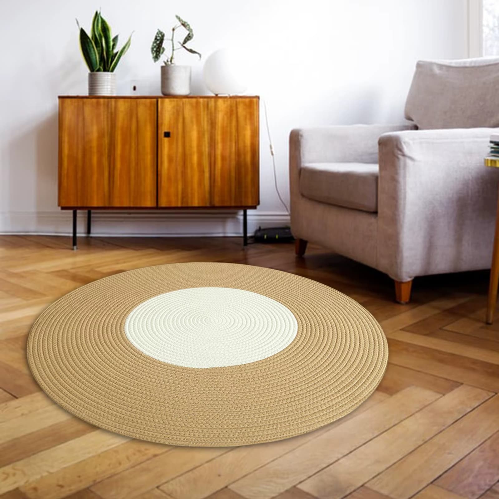 Tapis Osier Rond de Style Japonais