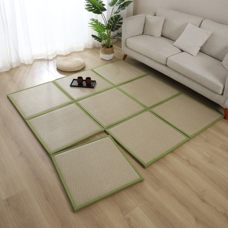 Tapis pliant épais en rotin japonais