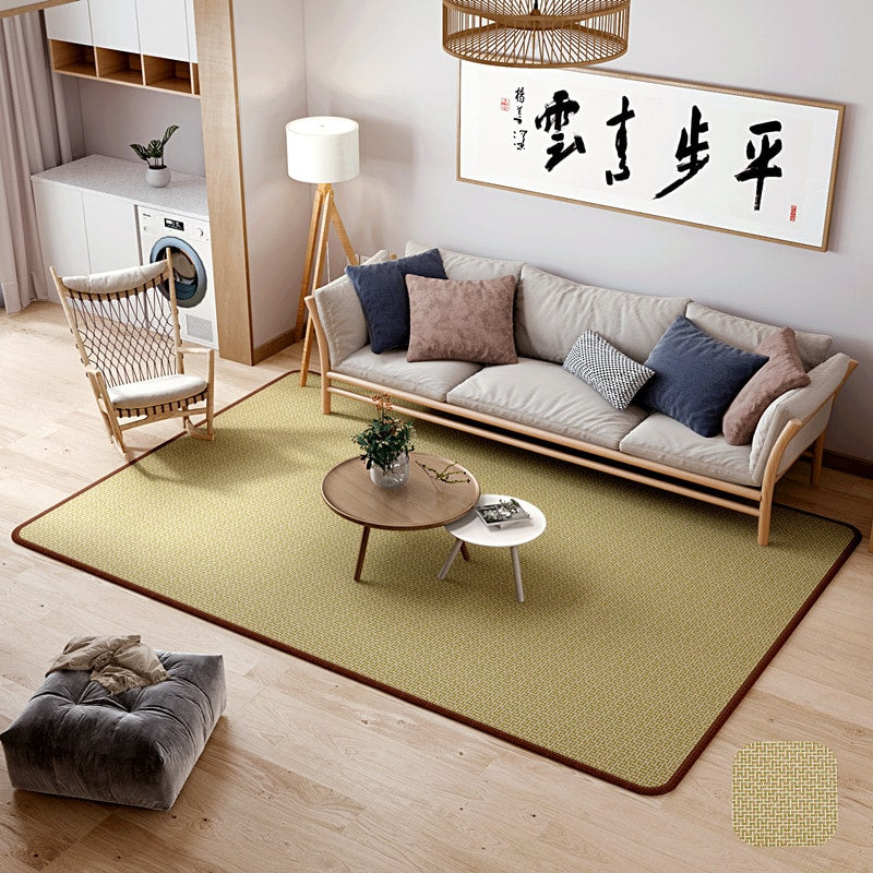 Tapis tatami japonais d’été en rotin épais et frais