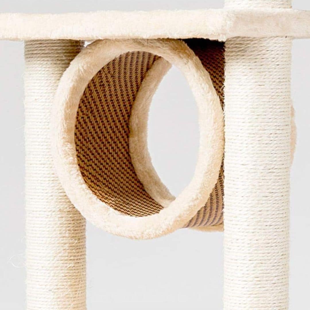 Tour à chat rotin et polaire