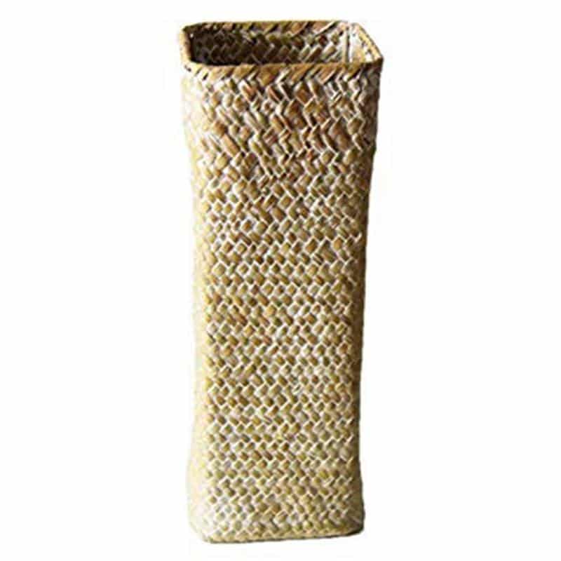 Vase à fleurs en rotin pour la décoration de maison