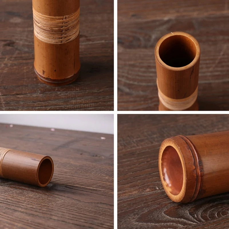 Vase en Bambou de Style Vintage