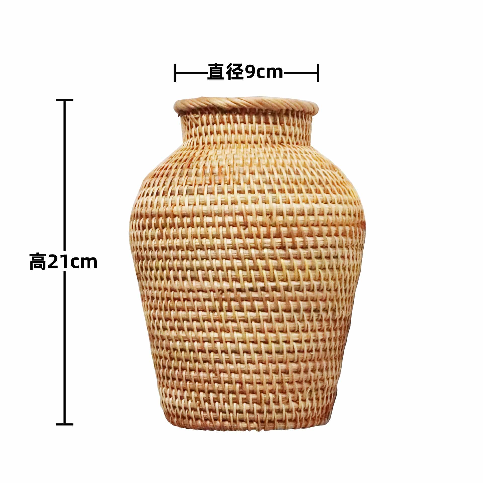 Vase d’ornement en rotin classique