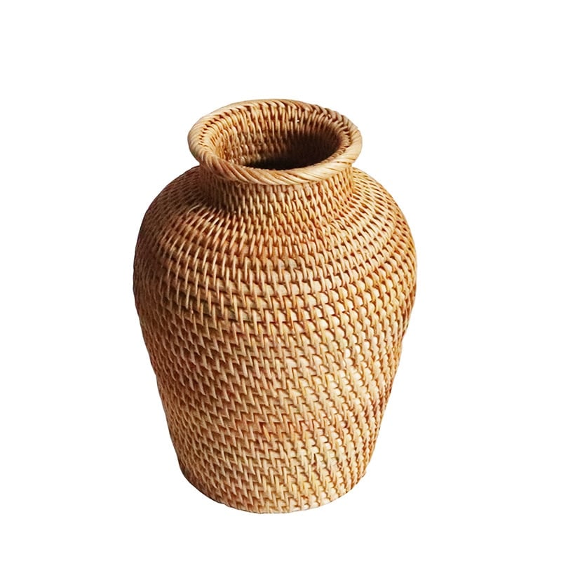 Vase d’ornement en rotin classique