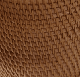 Vase en rotin tissé